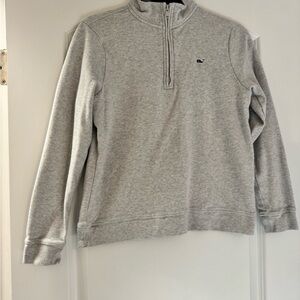 Vineyard Vines Light Gray Quarter Zip, School Uniform Top